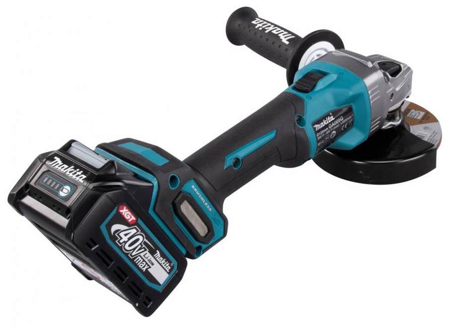 Шлифмашина аккумуляторная MAKITA угловая GA005GZ (XGT BL 40В, 125 мм, 8500 об/мин, слайдер), шт