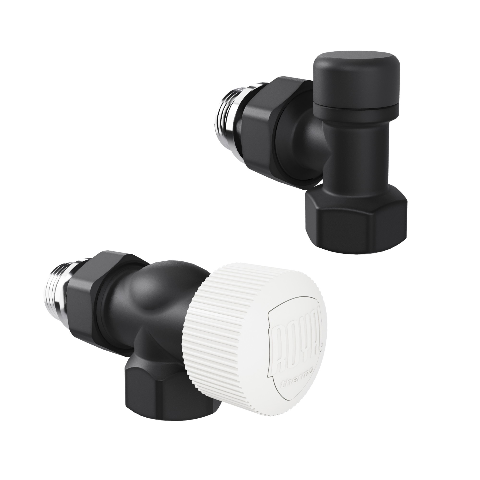 Набор термостатический осевой Royal Thermo Design 1/2"М30х1,5 (Черный)
