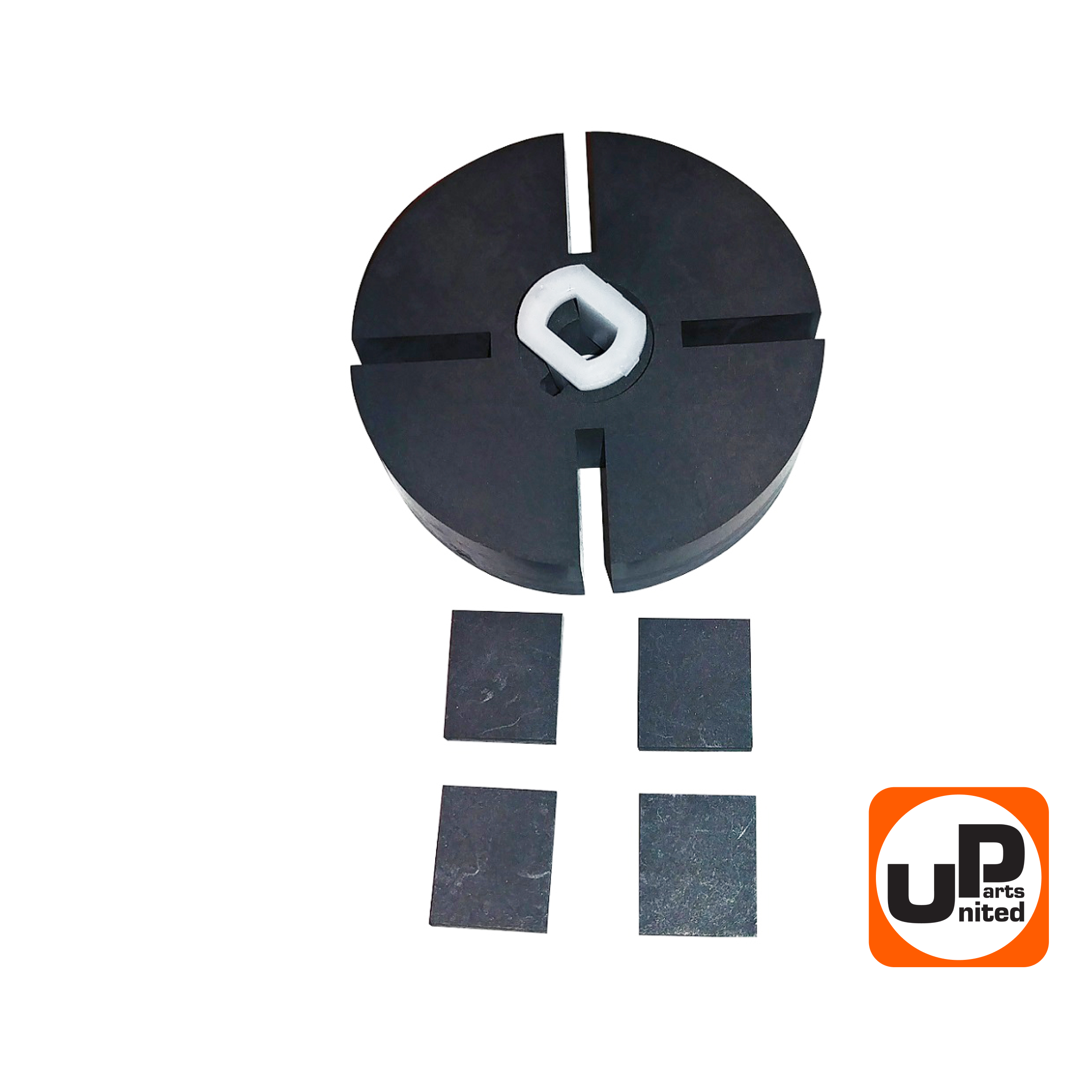 Ротор насоса в сборе UNITED PARTS для дизельных пушек 10-40 кВт Ø53,8×15мм; 15×15,6×3мм (Китай), шт