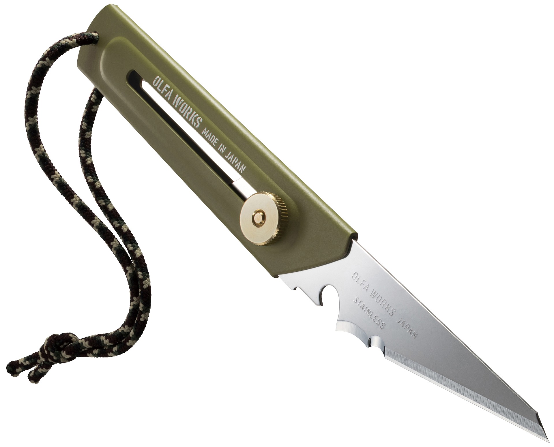 OLFA WORKS BK1 BUSHCRAFT KNIFE многоцелевой нож со сменным лезвием (OW-BK1-OD)