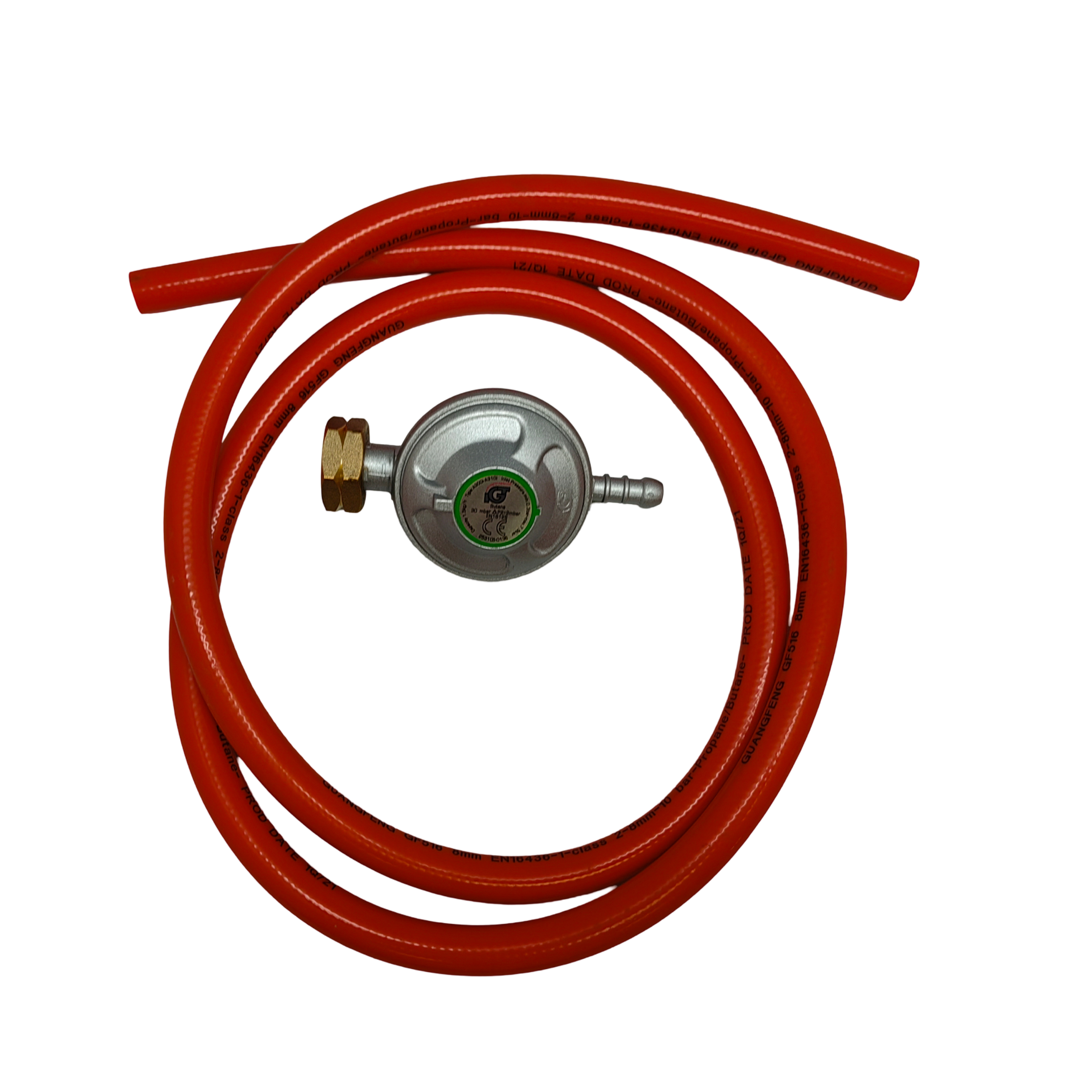 Редуктор газового балона QUATTRO ELEMENTI QE-3300/4000/5000Gi  0.03 bar. с шлангом  (798-737-21), шт