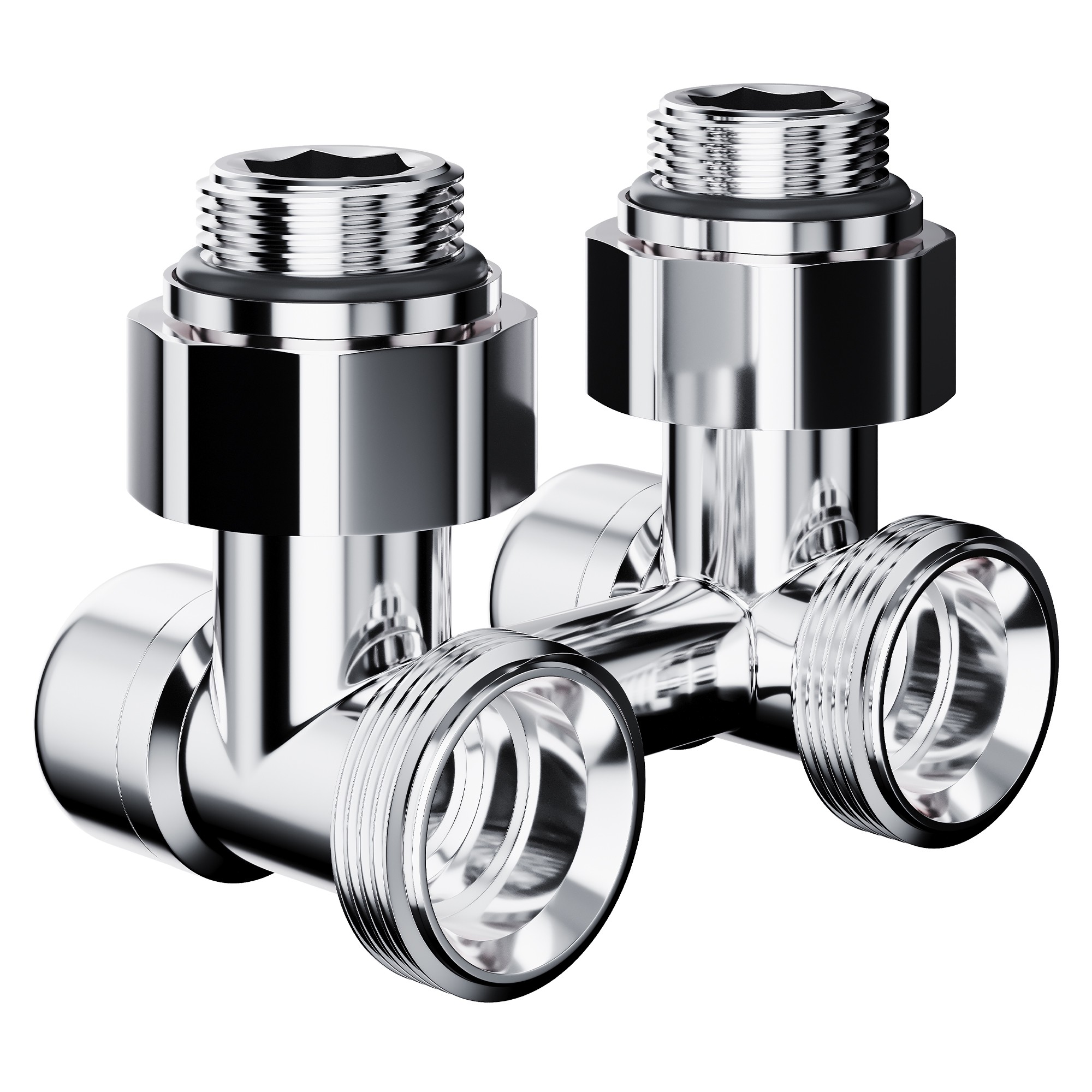 Узел нижнего подключения Royal Thermo Design угловой 1/2"х3/4" EK (хром)