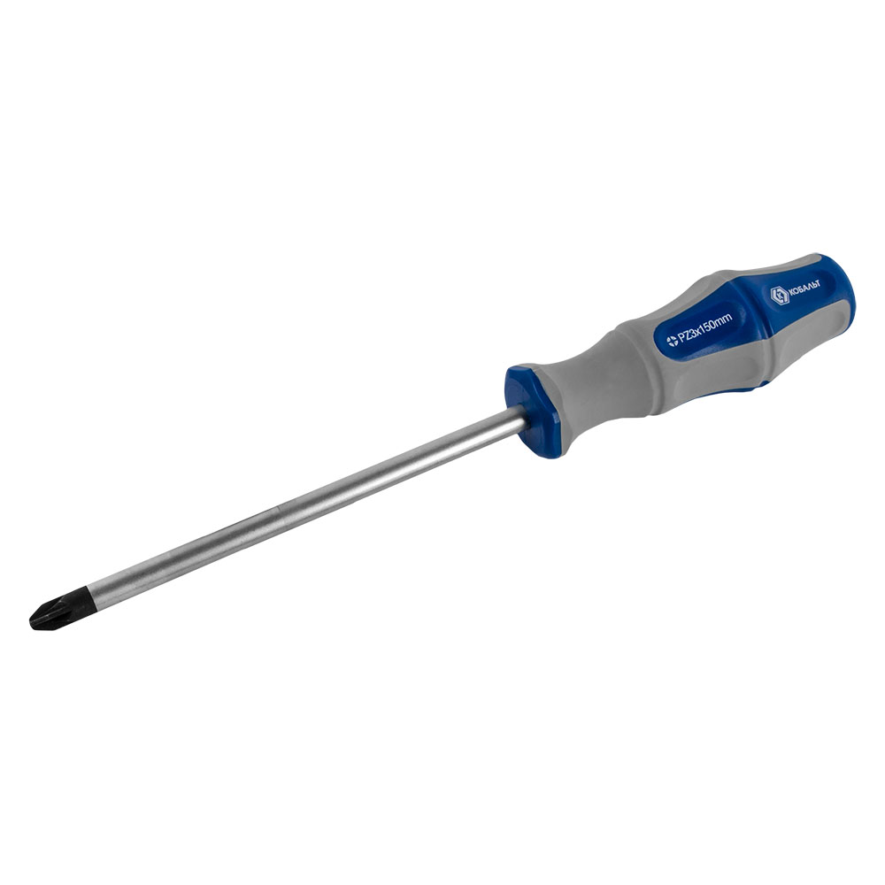 Отвёртка КОБАЛЬТ Ultra Grip PZ-3 х 150 ммCR-V, двухкомпонентная рукоятка (1 шт.) подвес