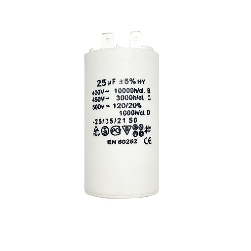 Конденсатор UNITED PARTS CBB60, 25 мкФ, 450В, 2 клеммы (90-0978), шт