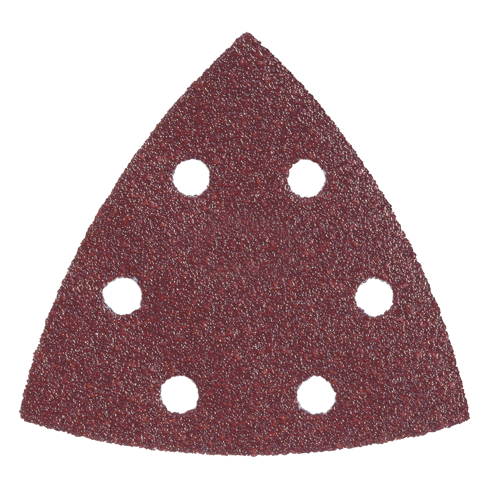 Насадка для МФИ ПРАКТИКА шлиф.листы, дельта, VELCRO, 6 отверстий 93 мм, P 80, 10 шт.