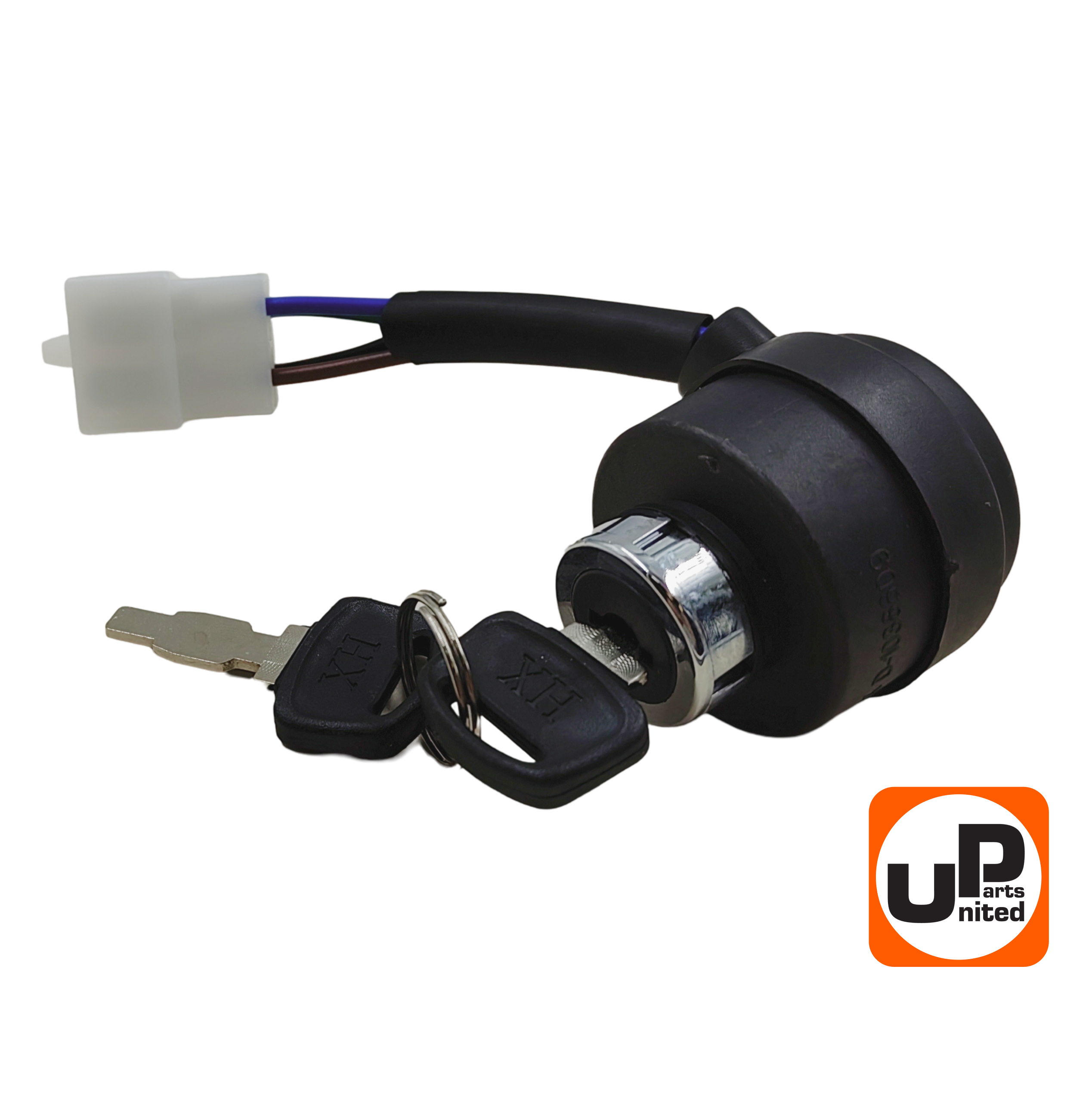 Замок зажигания UNITED PARTS универсальный, с ключом / 4 контакта (90-1041), шт