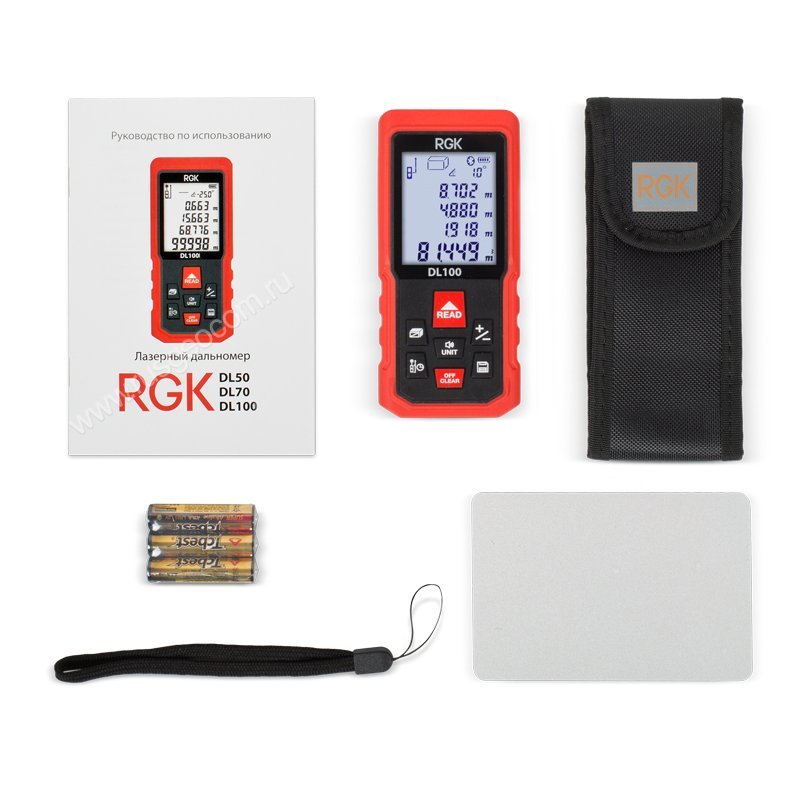 Лазерный дальномер RGK DL100 (с поверкой)