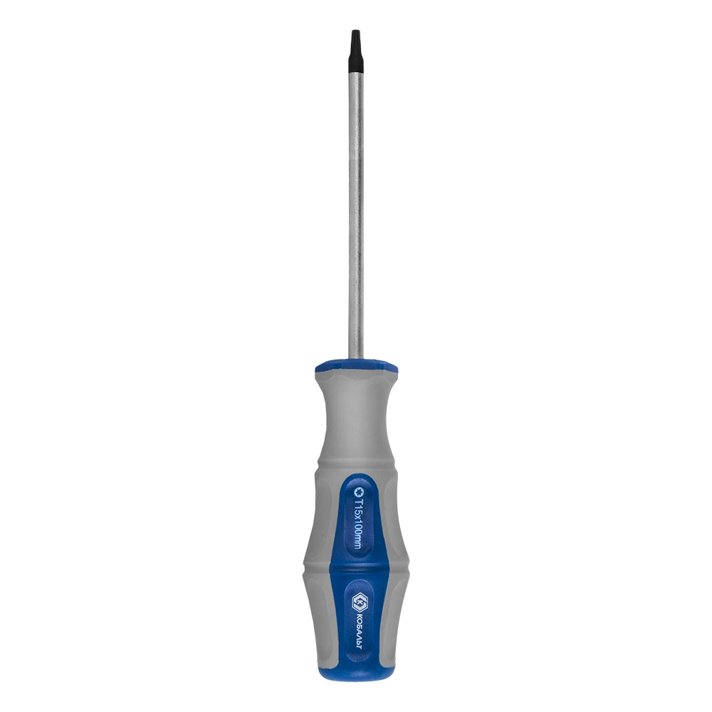 Отвертка с подвесом Torx Tamper-15х100 мм КОБАЛЬТ Ultra Grip CR-V 910-041