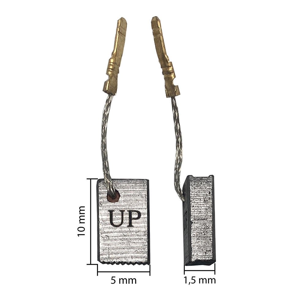 Щетка графитовая UNITED PARTS для METABO W9-100/W9-125 (аналог 31605519)  5х10х15,5мм, пар