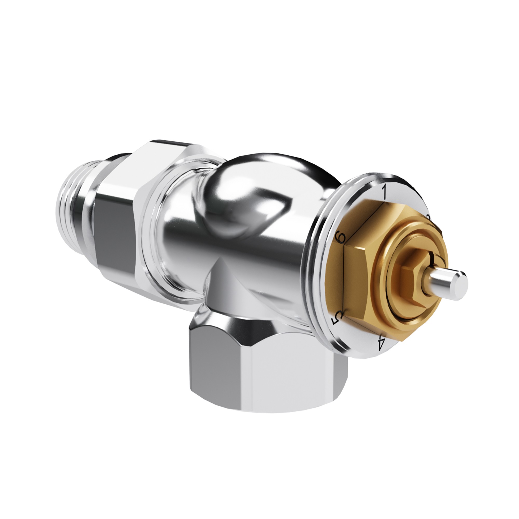 Набор термостатический осевой Royal Thermo Design 1/2"М30х1,5 (Хром)