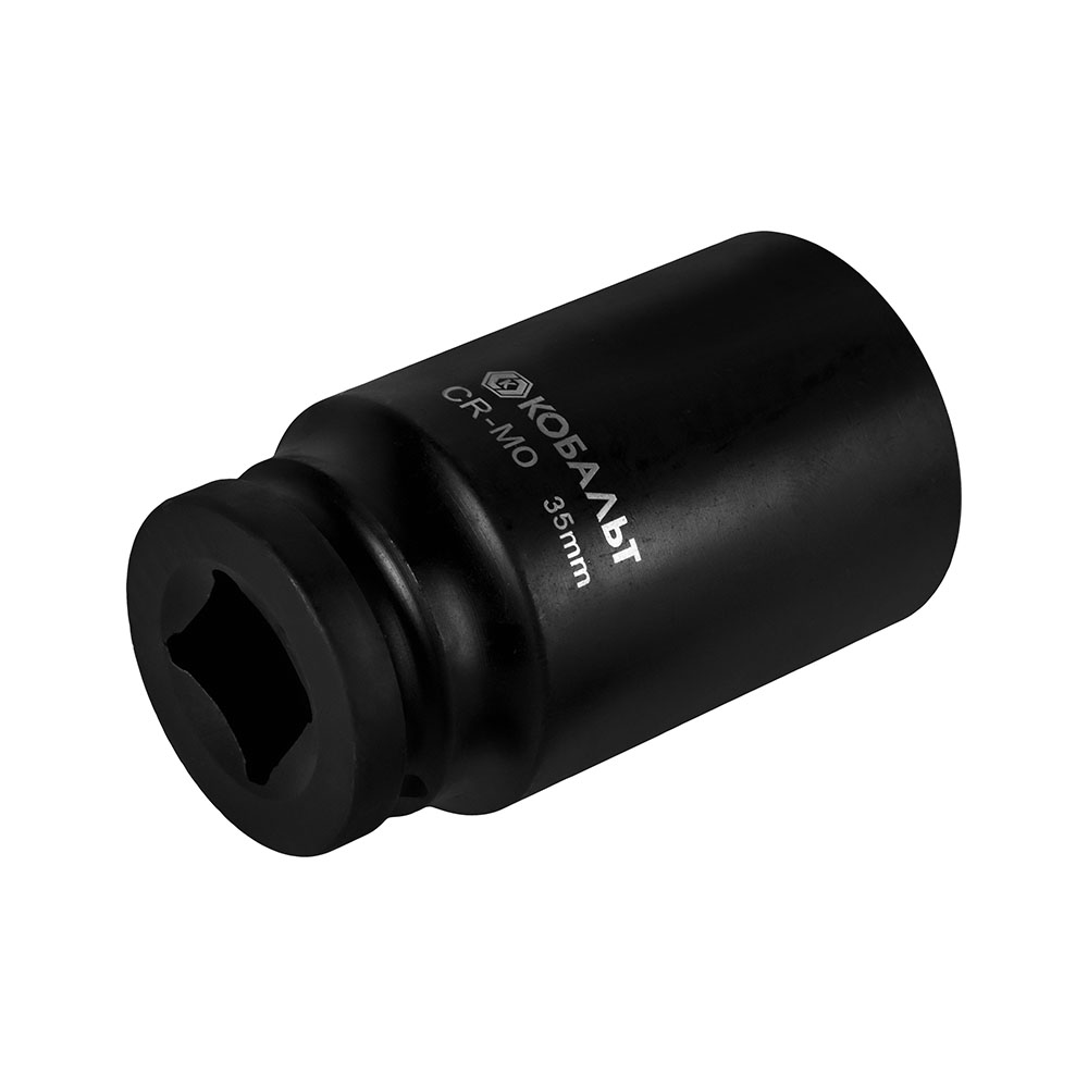 Головка торцевая глубокая ударная КОБАЛЬТ 3/4", 35 мм, CR-MO, подвес (922-401)
