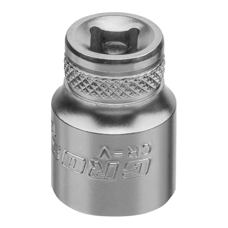 Набор торцевых головок, трещотка 120 зубьев, 1/4", CrV, 12 предметов Gross