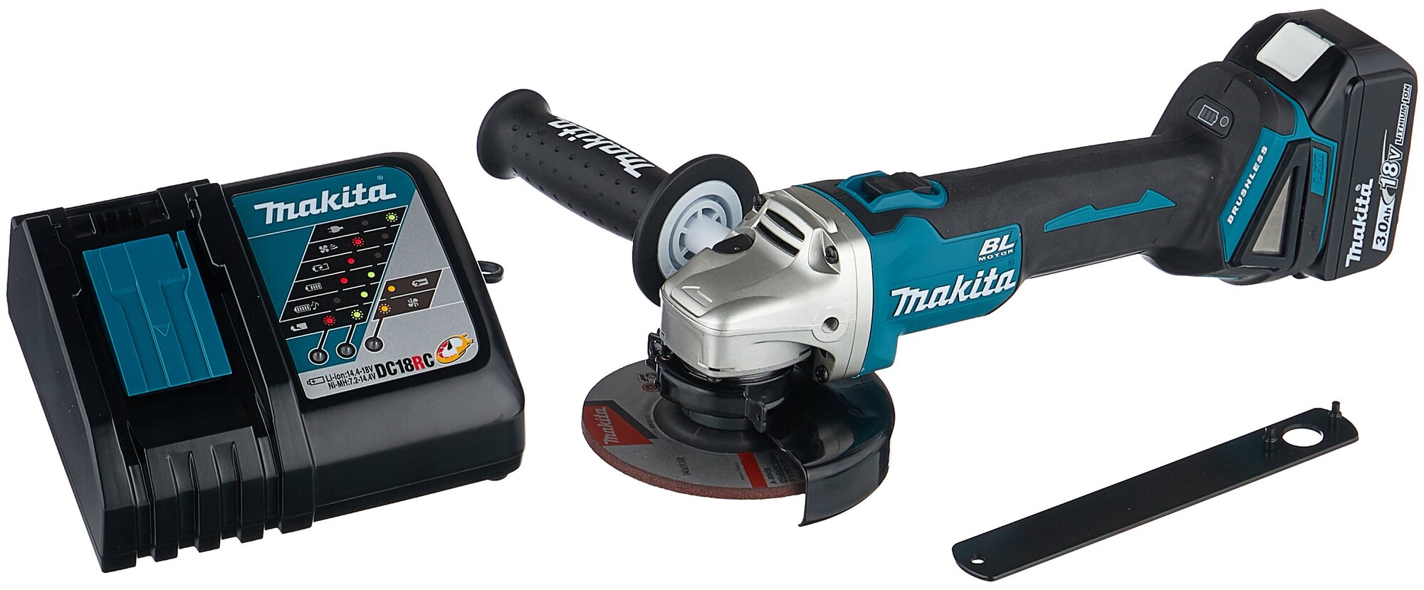 Шлифмашина аккумуляторная MAKITA угловая DGA504RF