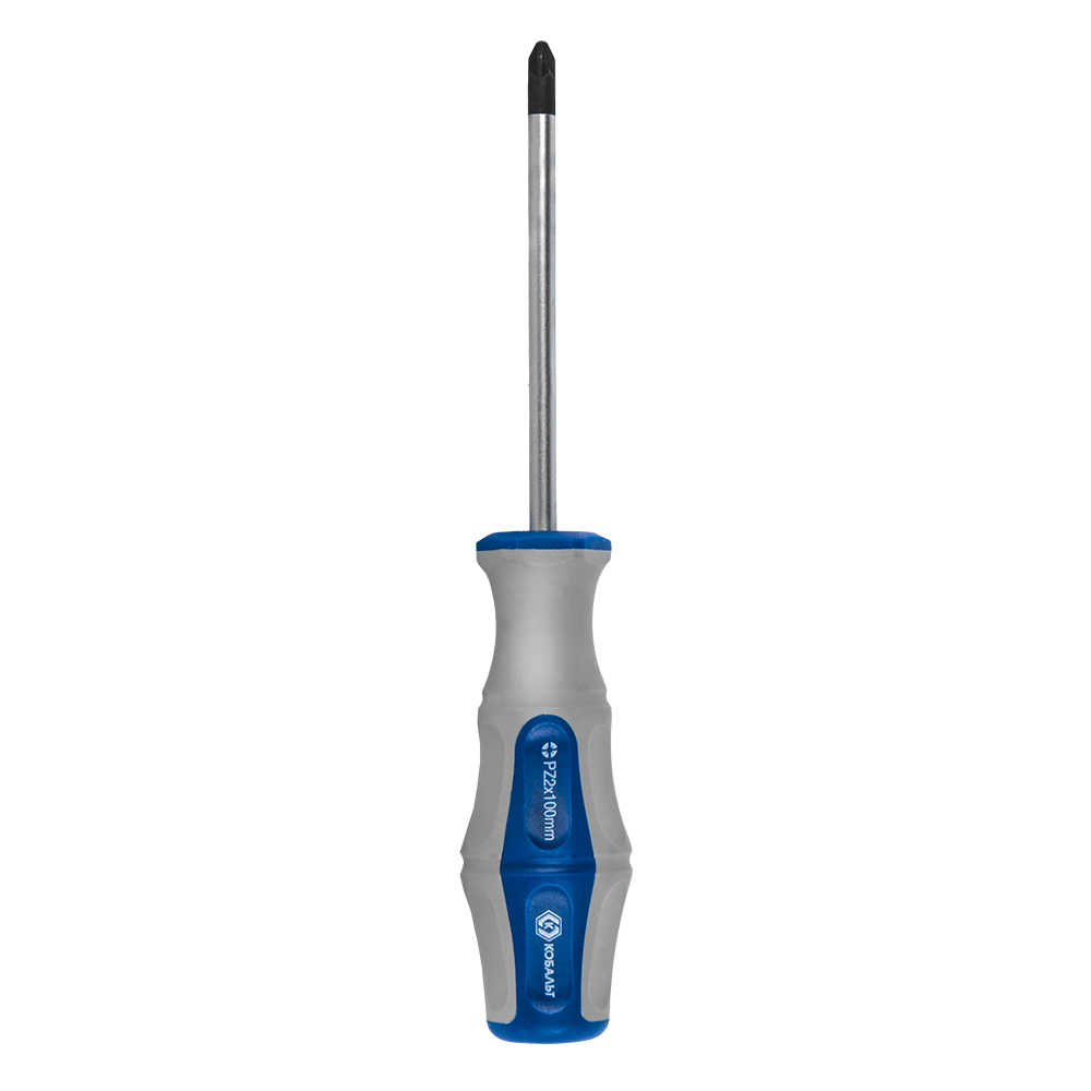 Отвёртка КОБАЛЬТ Ultra Grip PZ-2 х 100 ммCR-V, двухкомпонентная рукоятка (1 шт.) подвес