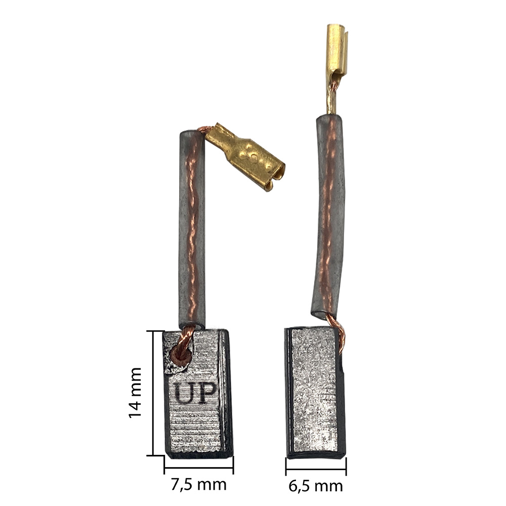 Щетка графитовая UNITED PARTS для HITACHI (аналог 999005 / 999067)  6,5х7,5х14мм, пар