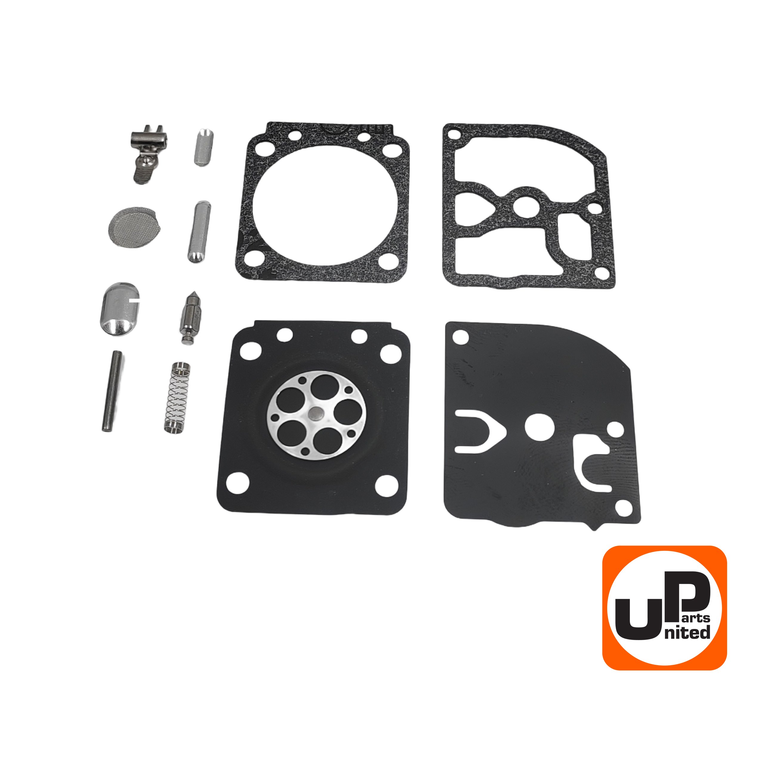 Ремкомплект карбюратора UNITED PARTS под 2 винта (ZAMA) полный , шт