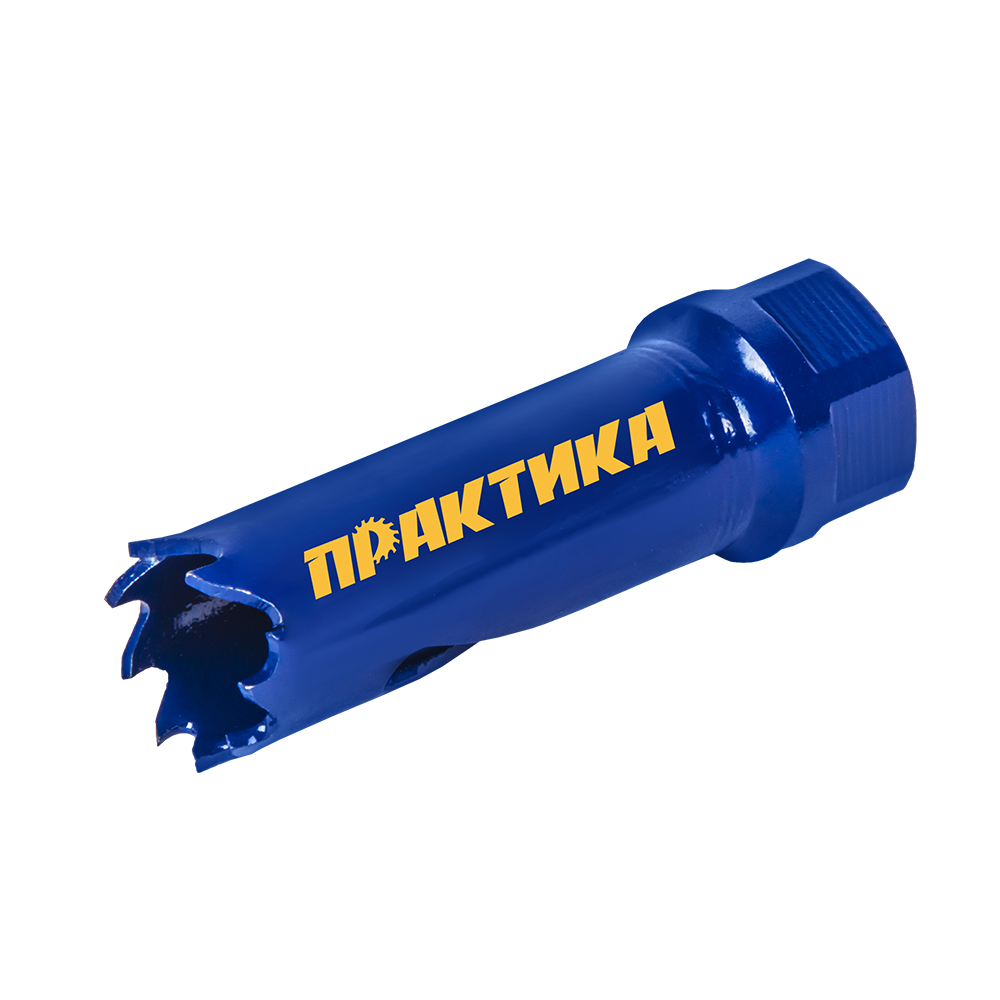 Коронка биметаллическая ПРАКТИКА  16 мм (5/8"), (1шт), клипса