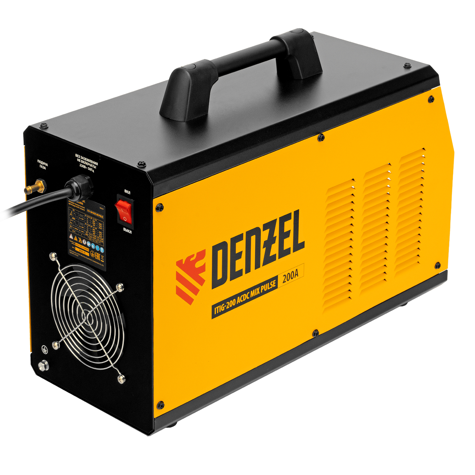 Аппарат инвертор. аргонодуговой сварки ITIG-200 ACDC Mix Pulse, 200 А, ПВ 60% Denzel