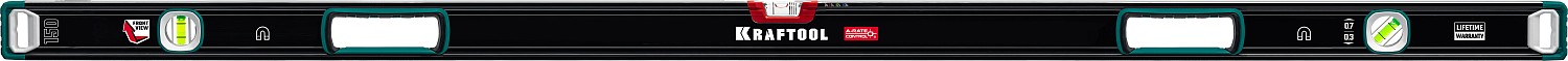 KRAFTOOL A-RATE CONTROL, 1500 мм, точность 0.3 мм/м, с зеркальным глазком, сверхпрочный магнитный уровень (34988-150)