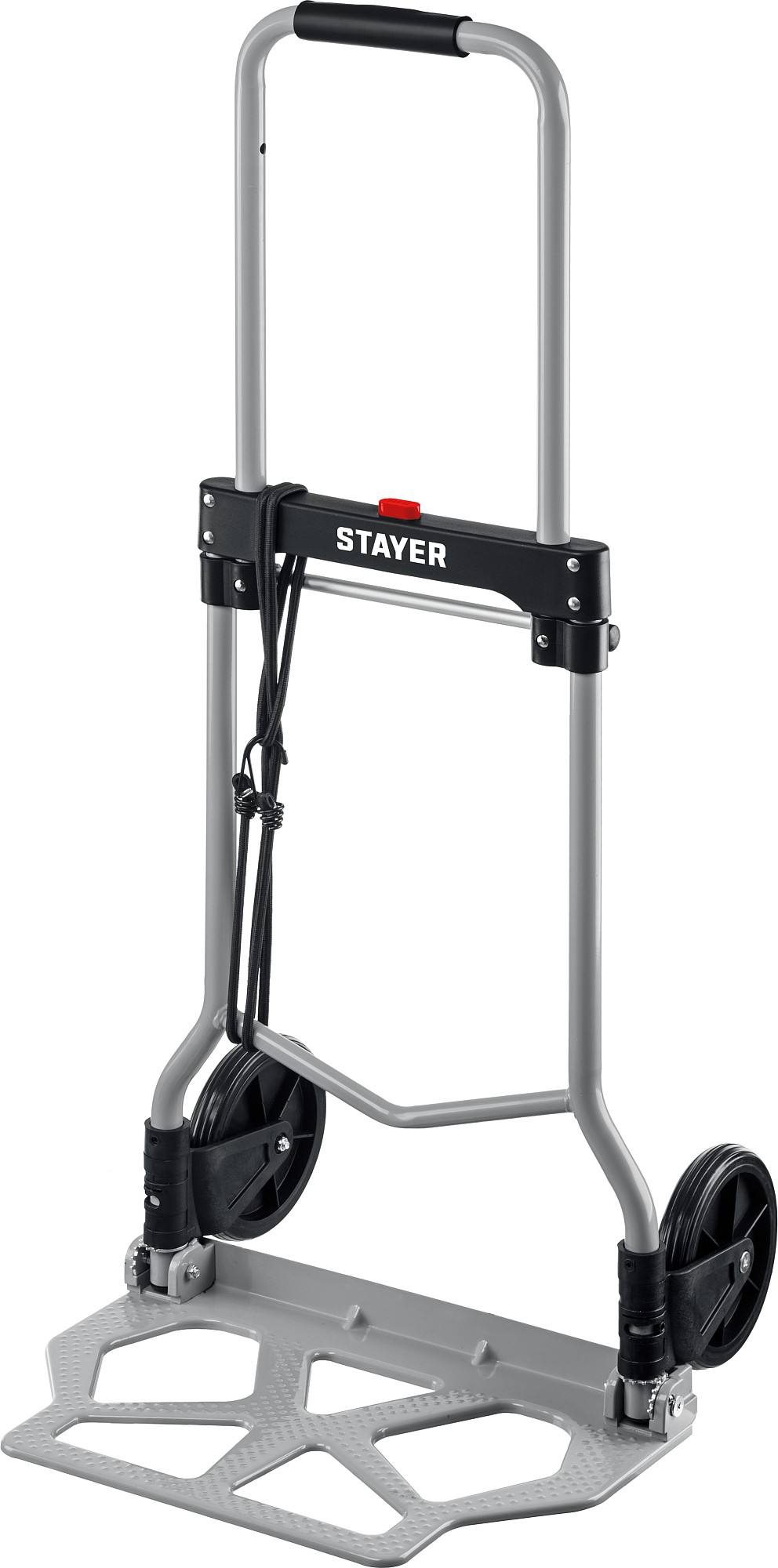 STAYER PROTruck, до 70кг, каркас и платформа из стали, платформа 42х28см, колеса d13 см, вес 4.1кг, складная хозяйственная тележка (38755-70)