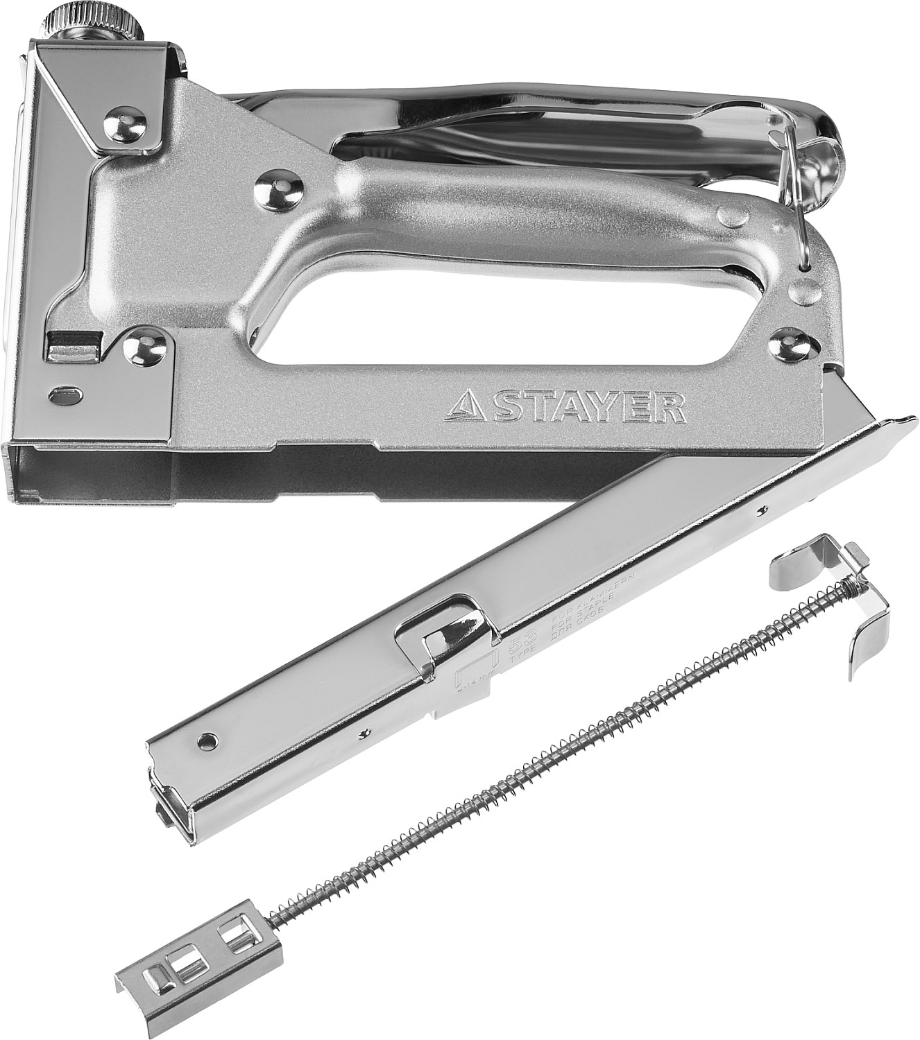 STAYER Pro-53, тип 53 (A/10/JT21) 23GA (4 - 14 мм), усиленный степлер для скоб, Professional (3150)