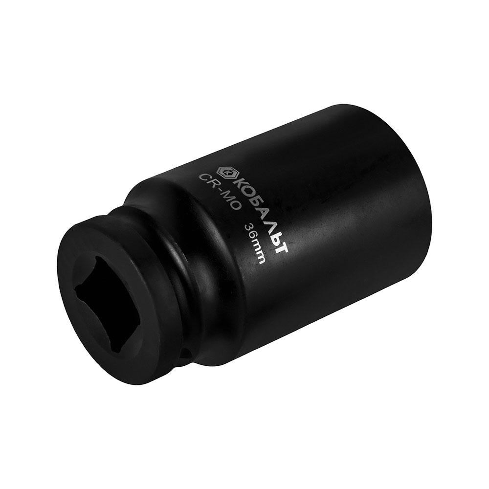 Головка торцевая глубокая ударная КОБАЛЬТ 3/4", 36 мм, CR-MO, подвес (922-418)