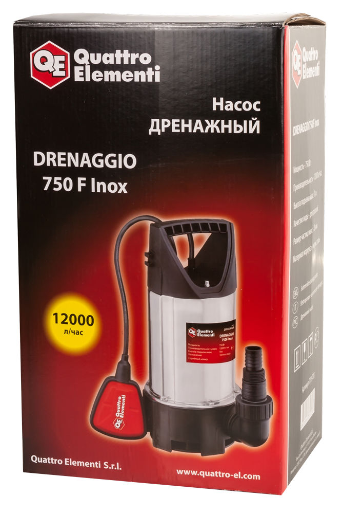 Дренажный насос QUATTRO ELEMENTI Drenaggio  750 F Inox