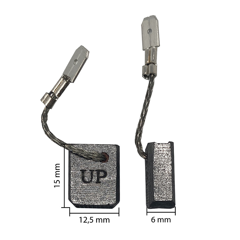 Щетка графитовая UNITED PARTS для METABO WE/WEV/WEP15/17-125/150 (аналог 316055770)  6х12,5х15мм, пар