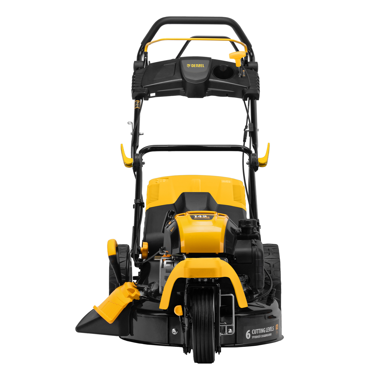 Бензиновая газонокосилка GLT-460SP-T, Trike 149 см3, 46 см, привод, панель, 60л Denzel 