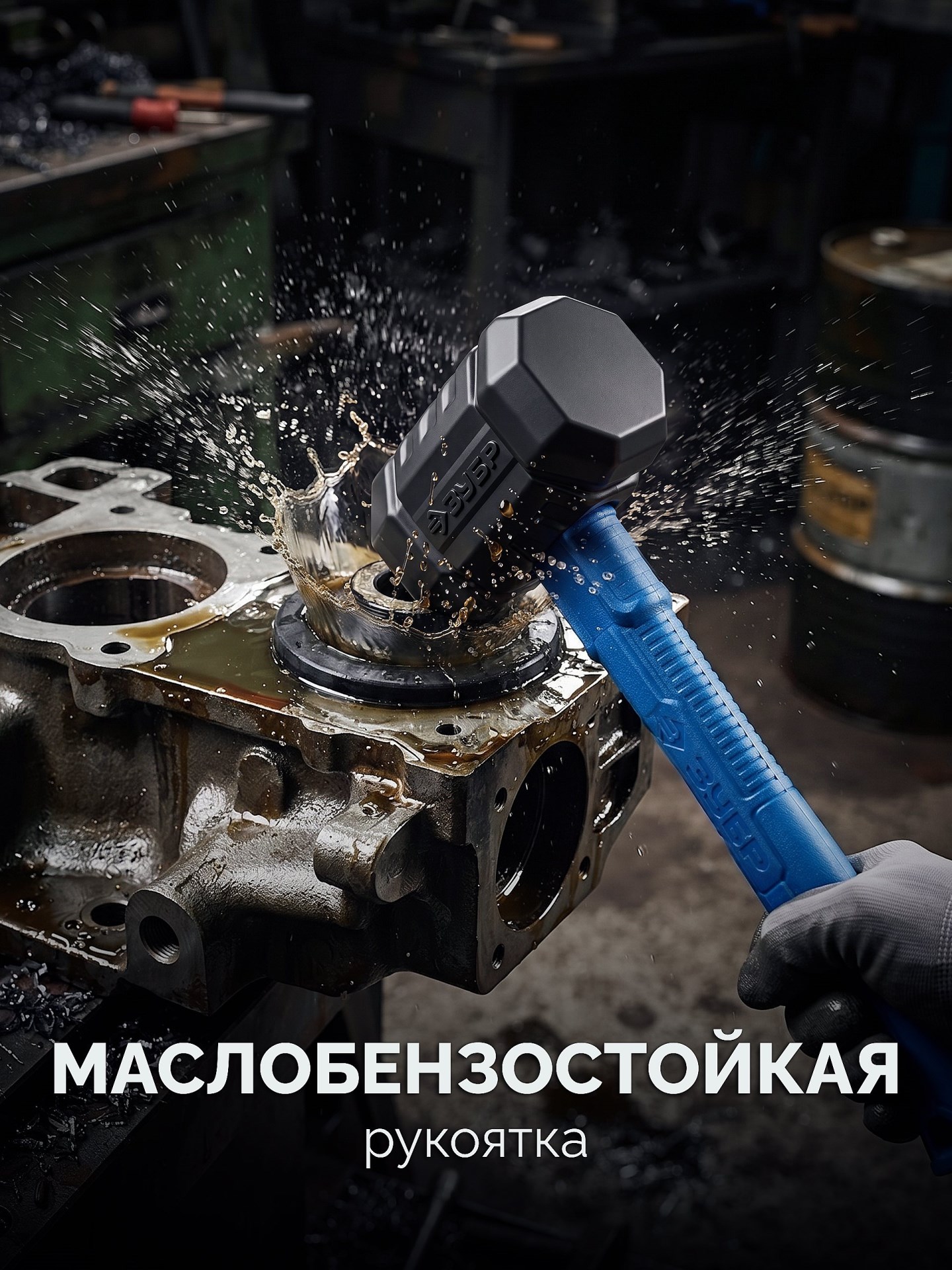 ЗУБР ТЕРМИНАТОР 680 г, черная киянка (20536-680)