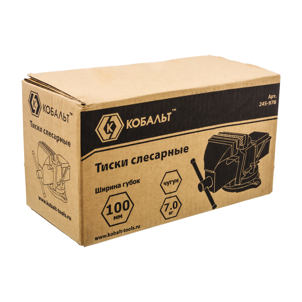 Слесарные поворотные тиски КОБАЛЬТ 245-978