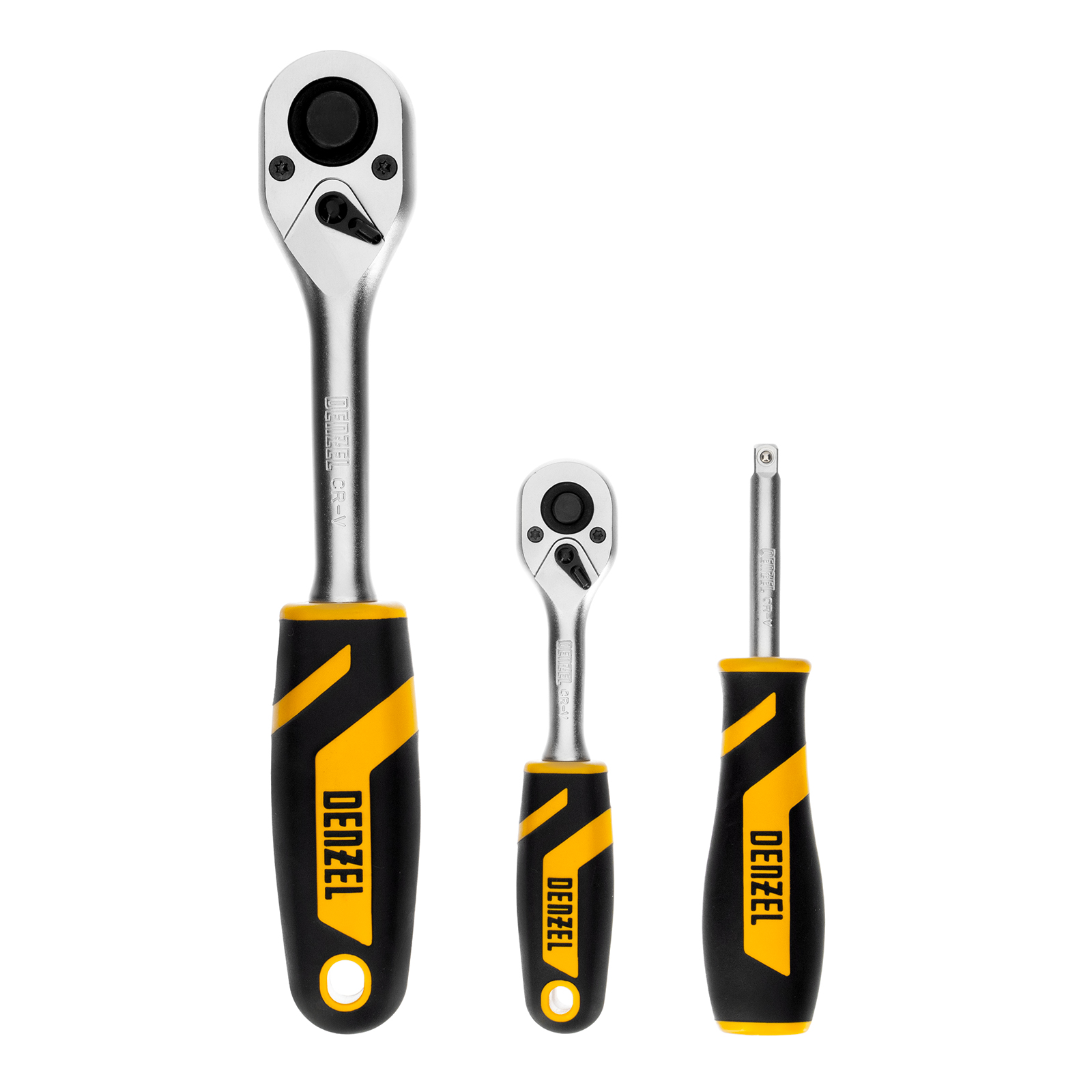 Набор инструментов, 1/2", 1/4", CrV, S2, пластиковый кейс, 82 предмета Denzel