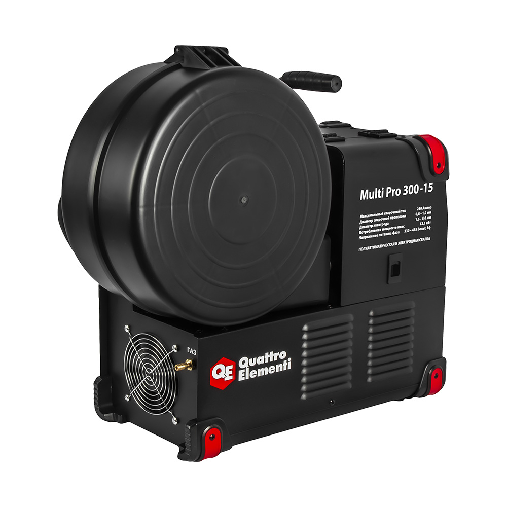 Аппарат полуавтомат. сварки, инвертор QUATTRO ELEMENTI Multi Pro 300-15 (300A, 3 фазы, 3 вида сварки MIG/TIG/MMA, кат.15 кг,Диспл.)(920-827), шт
