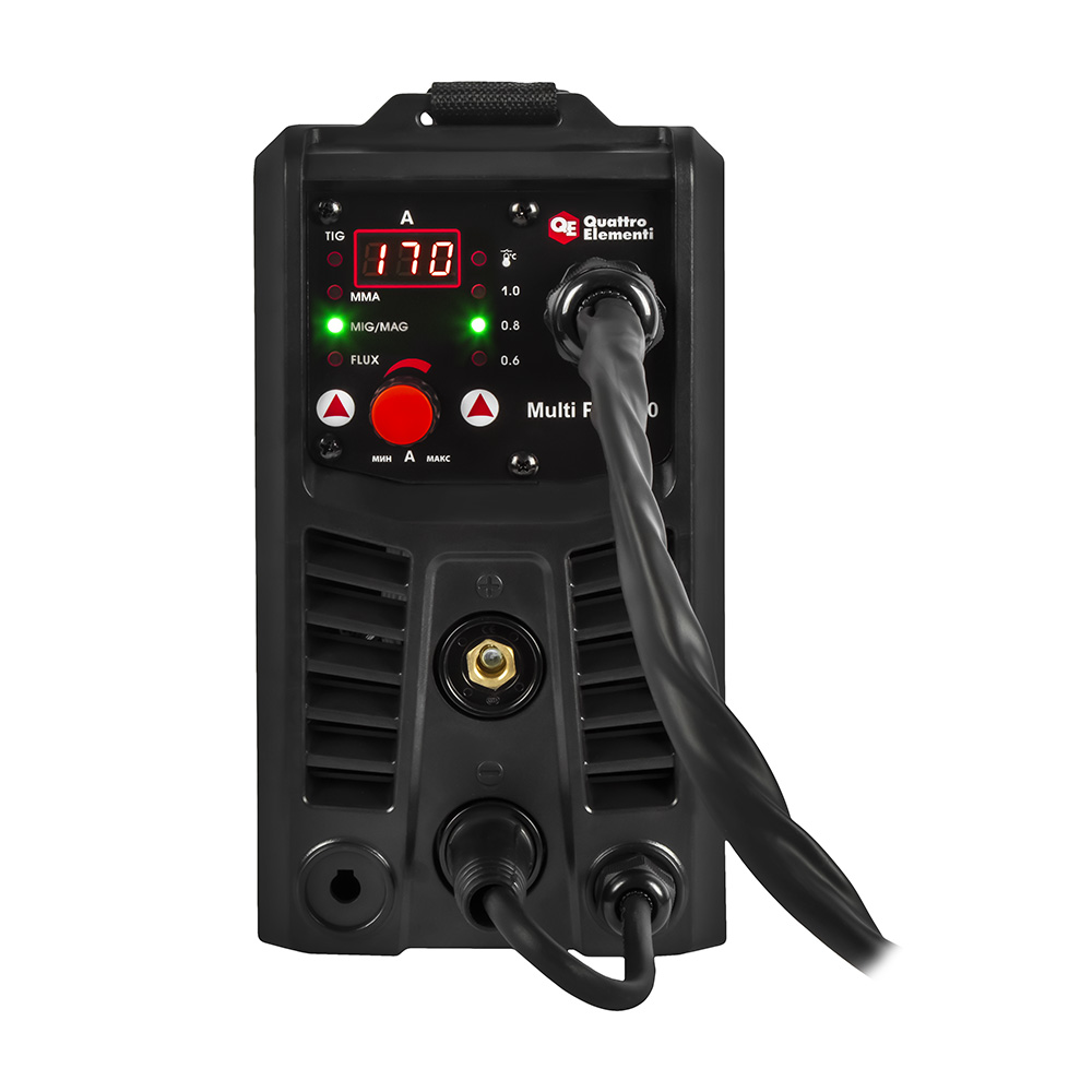 Аппарат полуавтомат. сварки, инвертор QUATTRO ELEMENTI Multi Pro 170 (170A, 3 вида сварки MIG/TIG/MMA, кат. 1кг, дисплей) (920-780), шт