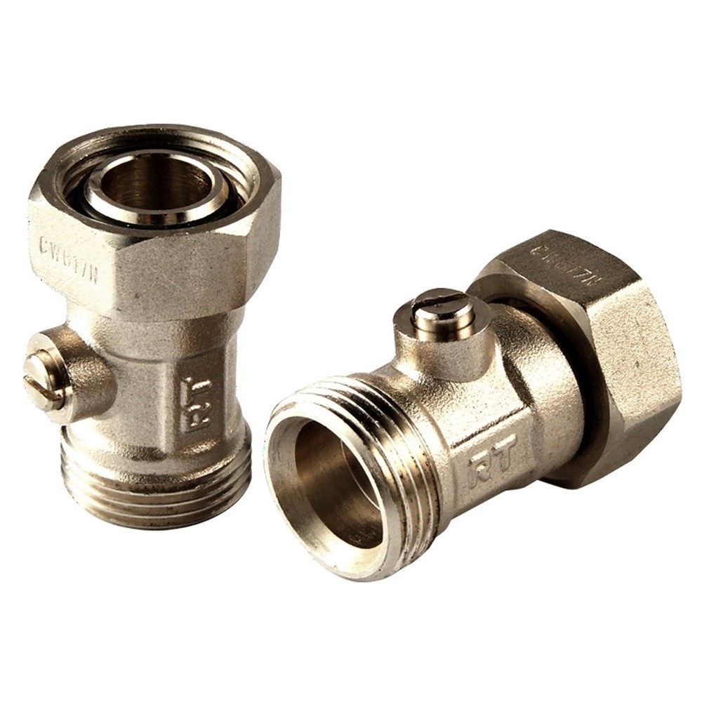 Клапаны Royal Thermo запорные нижнего подключения прямые раздельные 3/4х3/4ЕК (упак_2шт)