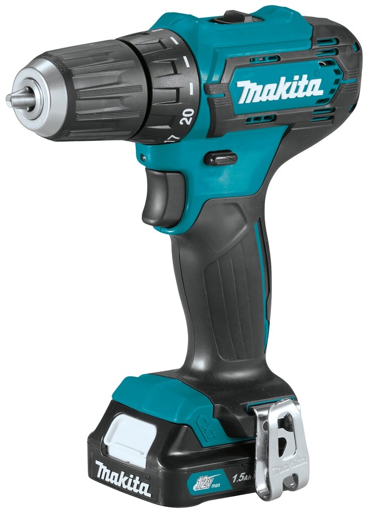 Дрель аккумуляторная безударная MAKITA CXT 12В max, 10мм, 30/14Нм (2х1.5Ач,з/у+набор бит, шт