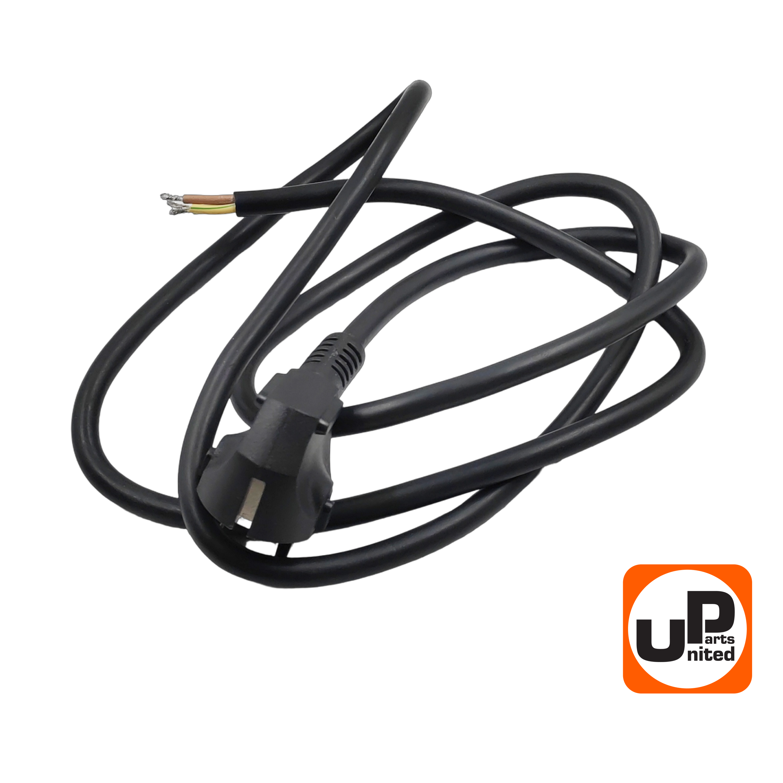 Шнур сетевой UNITED PARTS 3×1,5 мм.кв. - 1,5 м, ПГА-ВП (медь, термоэластопласт ±50С°) (90-0453), шт