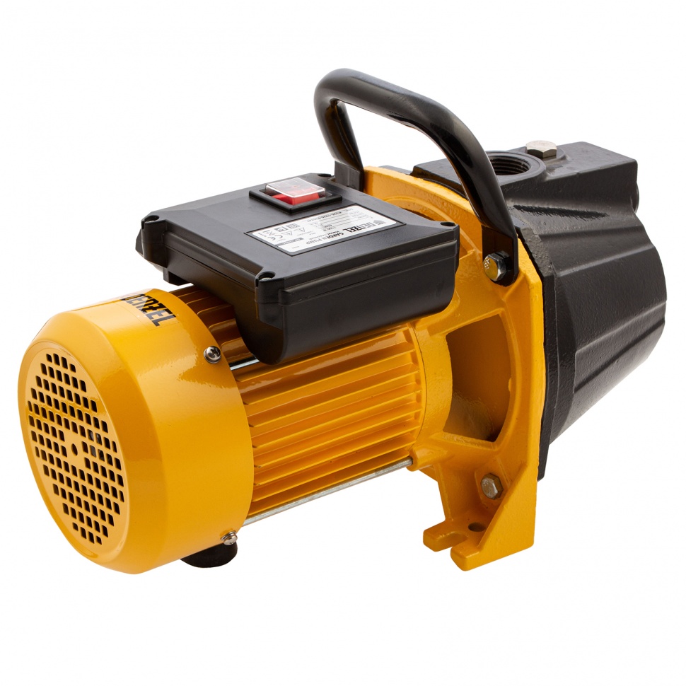 Садовый поверхностный насос GP-1100C, 1100 Вт, 4500 л/ч, подъем 46 м, чугун Denzel
