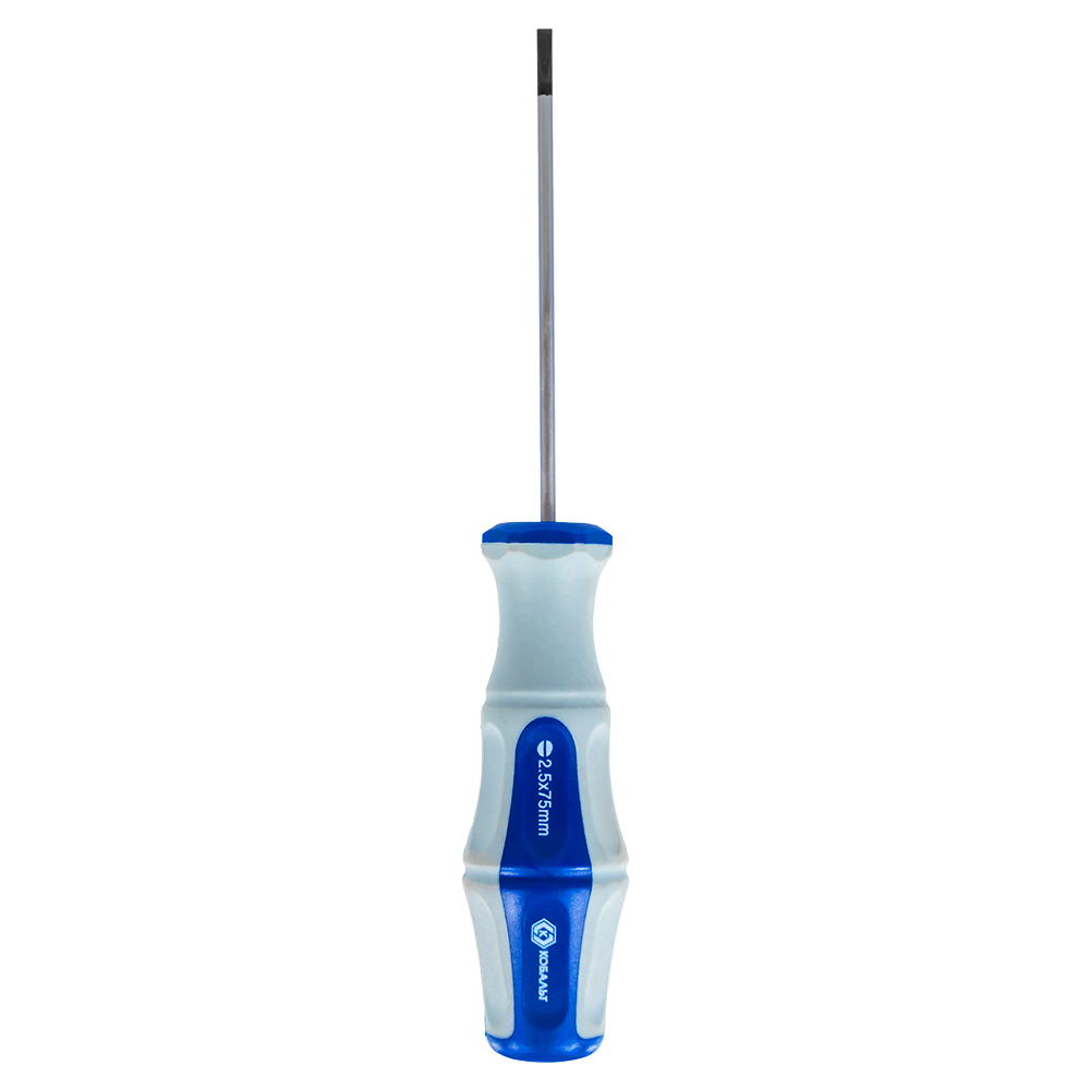 Отвёртка КОБАЛЬТ Ultra Grip SL 2,5 х 75 ммCR-V, двухкомпонентная рукоятка (1 шт.) подвес