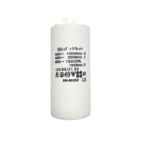 Конденсатор UNITED PARTS CBB60, 60 мкФ, 450В, 2 клеммы (90-0984), шт