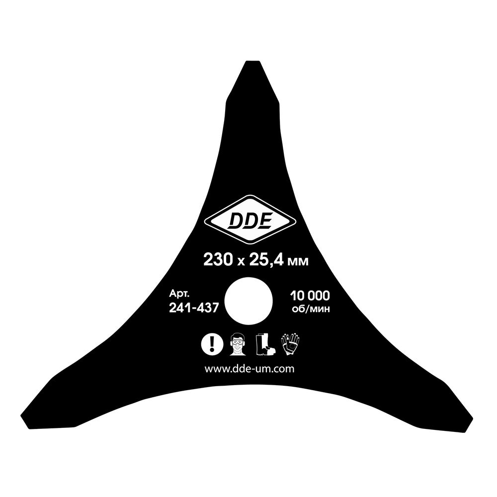 Диск DAGGER CUT (230х25.4/20 мм; 3-х лопастной) для триммеров DDE 241-437