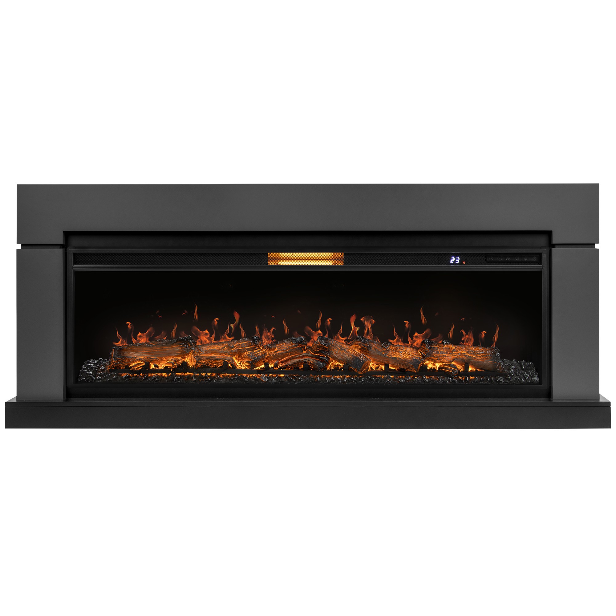 Каминокомплект: Очаг Royal Thermo Aurora RTFP/P-AR60LS, портал Lindos 60 G, графит