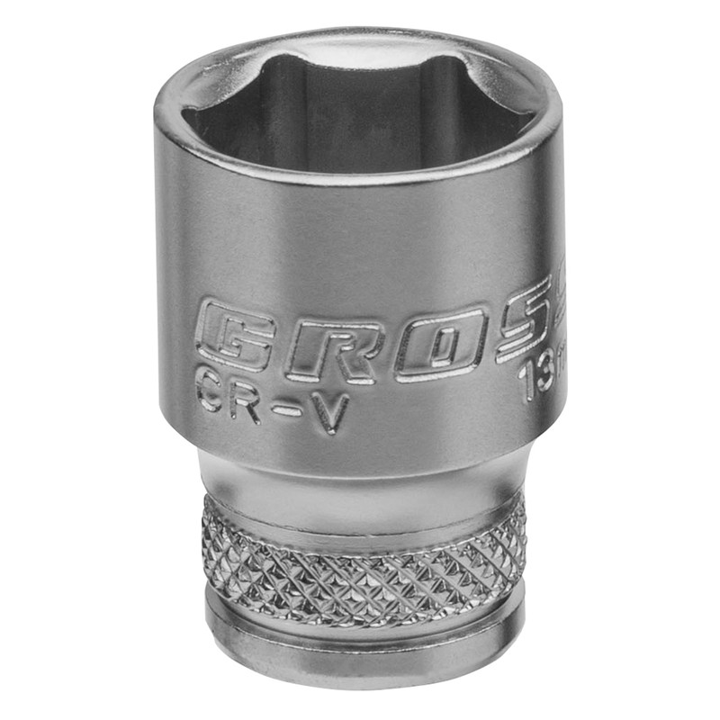 Набор торцевых головок, трещотка 120 зубьев, 1/4", CrV, 12 предметов Gross