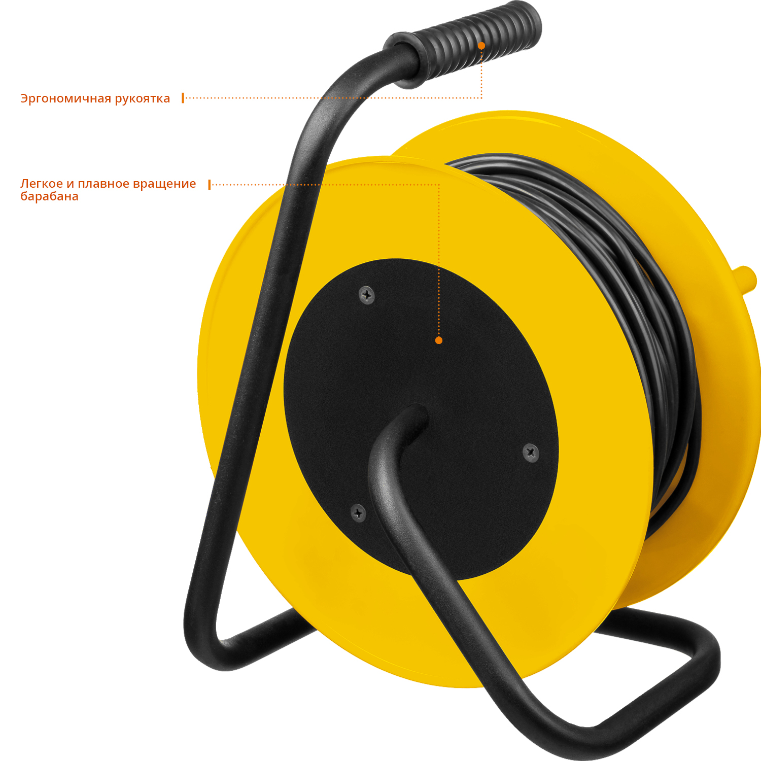 STAYER MS-315, ПВС, 3 x 1.5 мм2, 30 м, 3500 Вт, силовой удлинитель на катушке (55078-30)