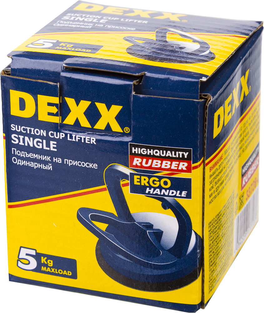 DEXX 5 кг, пластмассовый, одинарный, стеклодомкрат на присоске (33728-0)