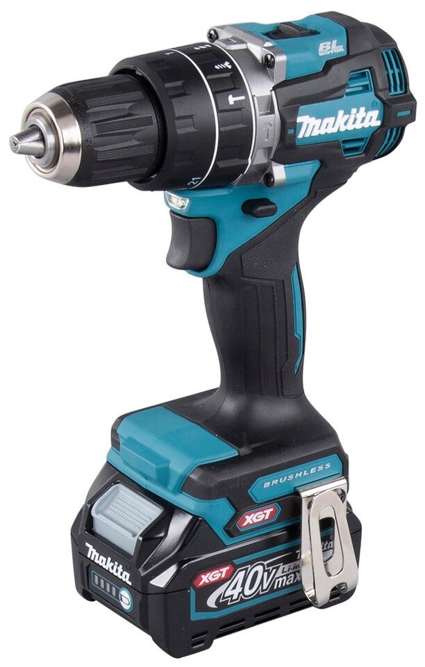 Дрель аккумуляторная ударная MAKITA HP002GD201 XGT BL 40В, 13мм, 65/30Нм (аккум. 2x2.5 Ач и быстрое з/у, кейс MAKPAC), шт