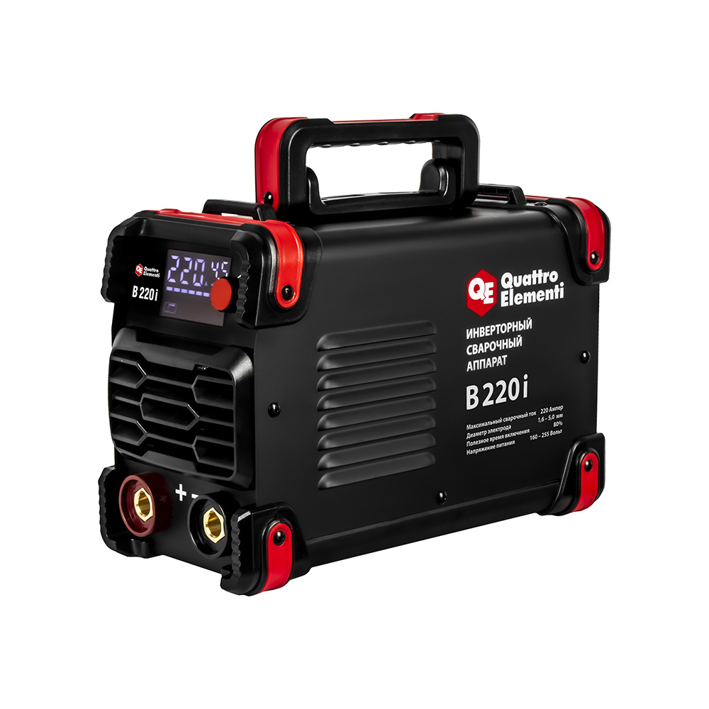 Аппарат электродной сварки QUATTRO ELEMENTI B 220i (220 А, электроды до 5.0 мм, LED дисплей, TIG-Lift) (922-647), шт