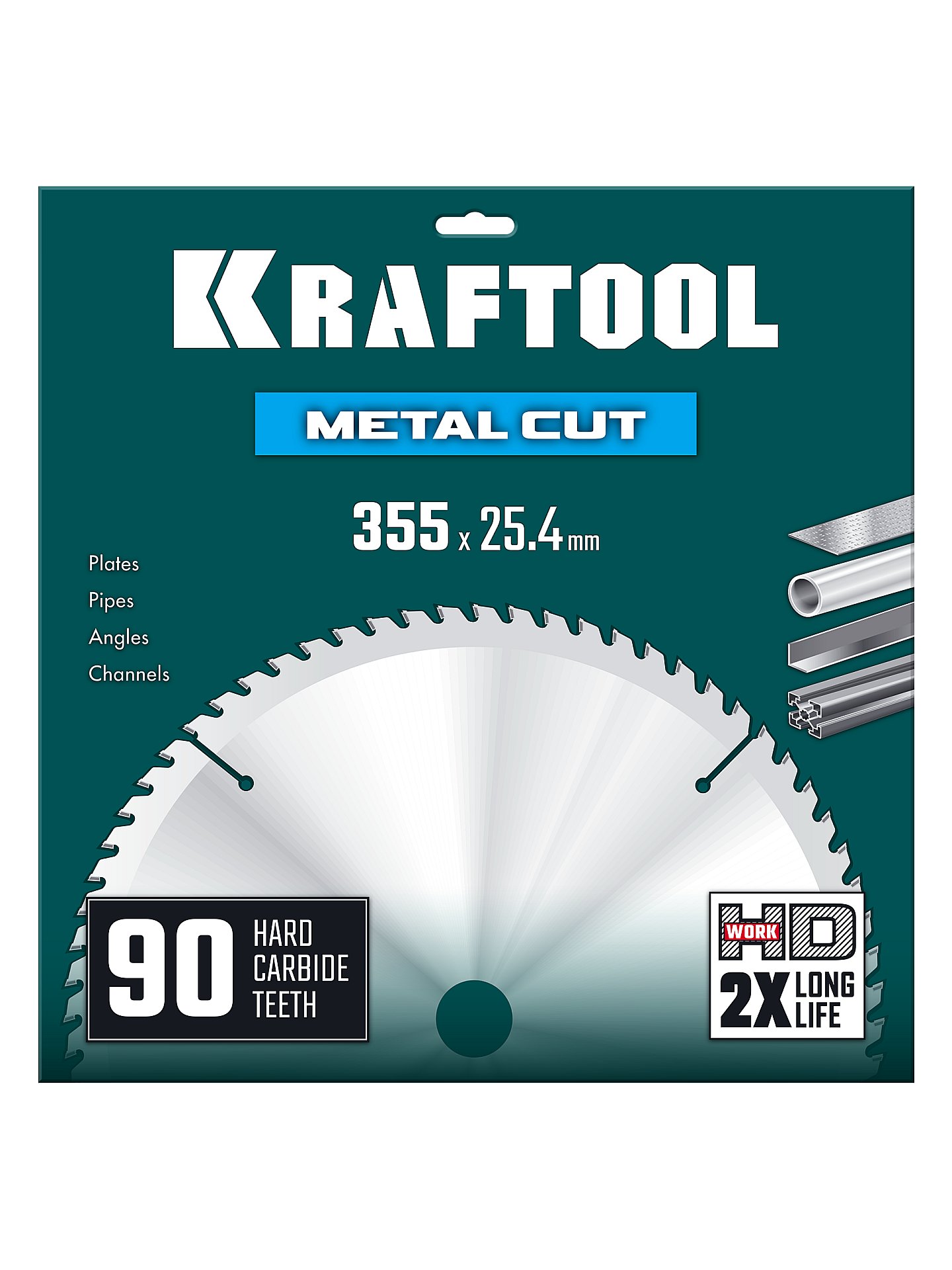 KRAFTOOL Metal Cut 355 х 25.4 мм, 90Т, диск пильный по металлу и стали (36954-355-25.4-90)