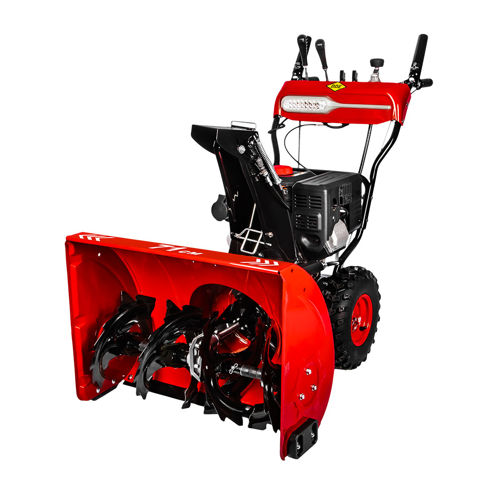 Снегоуборщик бензиновый DDE ST9070LE (двиг Loncin 9 л.с. захват 28" 6 вперёд/2 назад 14" колёса, эл, шт