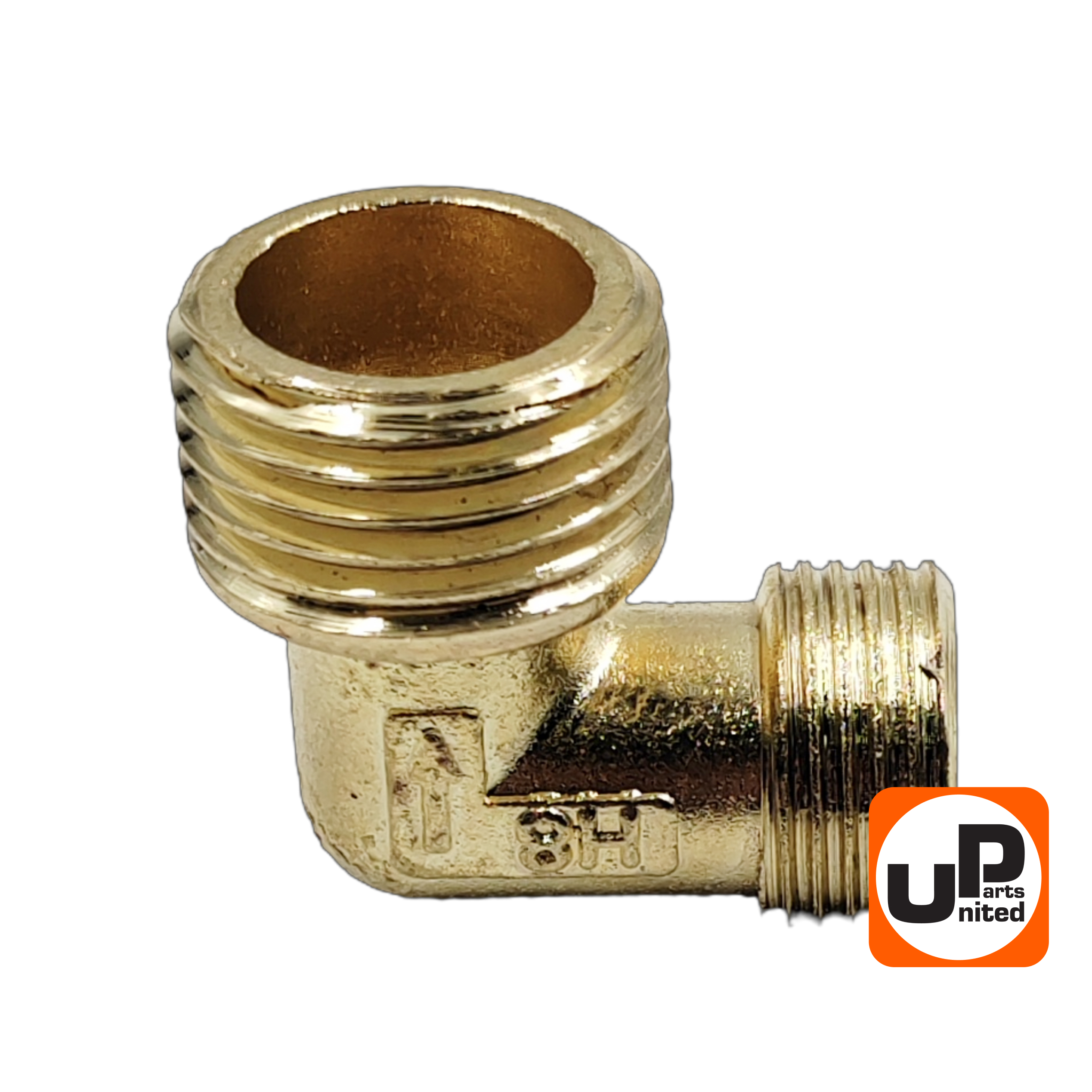 Фитинг-уголок UNITED PARTS для компрессора, резьба внешняя  3/8"×1/2", шт